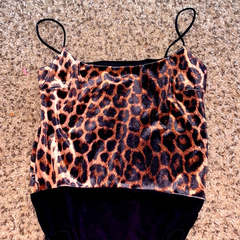 Leopard print body suit